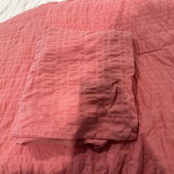 Pink Twin Comforter With Pillow Sham