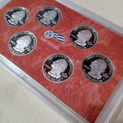 2009 S US Silver DC & US Territories Quarter Proof Set 