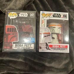 Boba fett funko pop #297 (WonderCon limited edition) and #558
