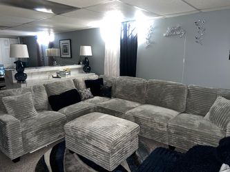 Brand new lights grey sectional
