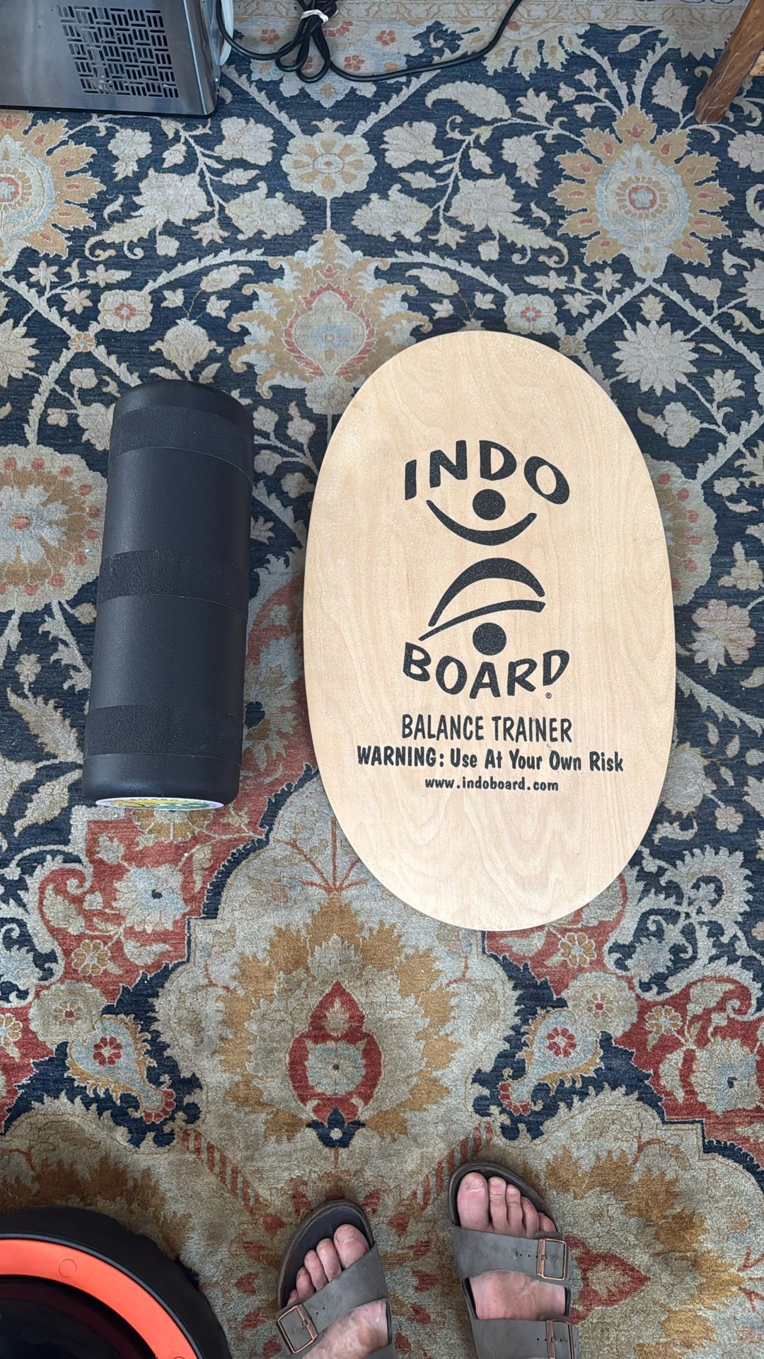 Indo Board Original Balance Trainer Roller Air Cushion Wood Skateboard Surf Set
