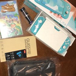Nintendo Switch Lite Turquoise Animal Crossing Bundle