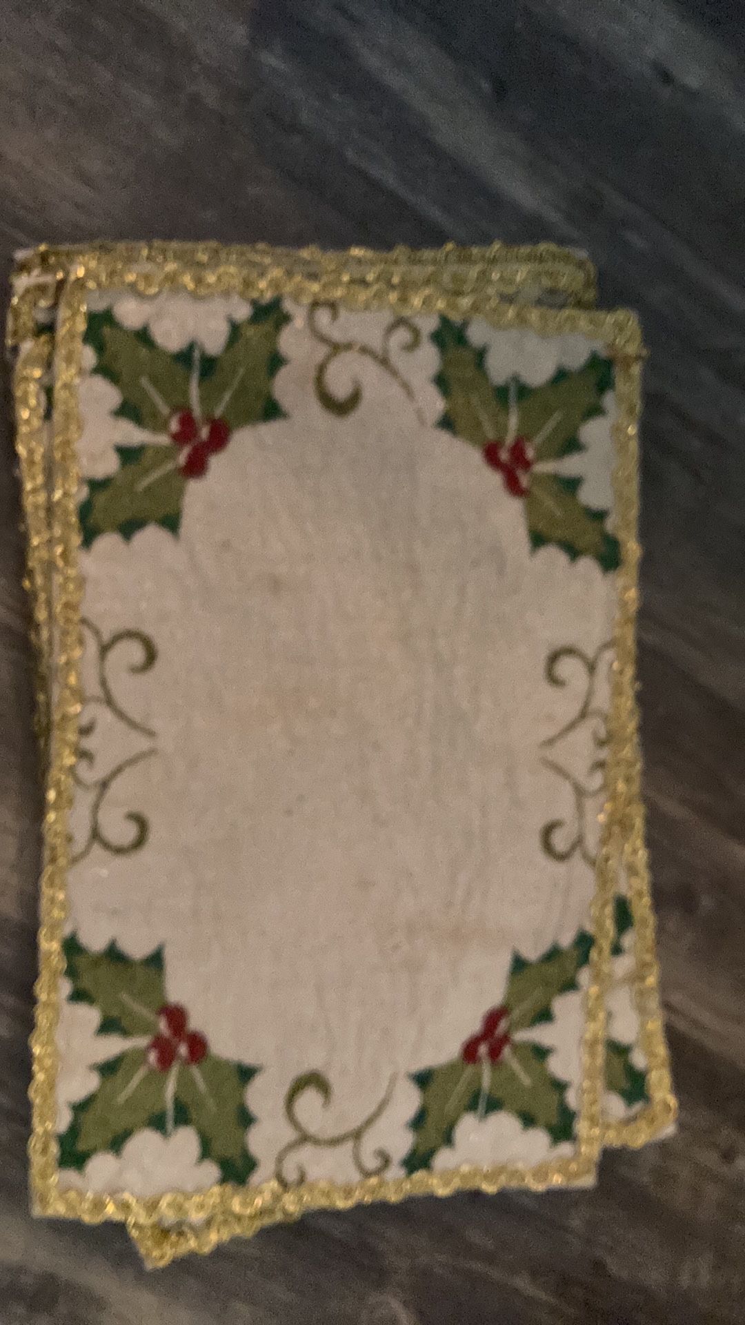 5 Cloth placemats Christmas