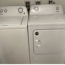 AMANA - WASHER AND GAS DRYER -PRACTICALLY  NEW