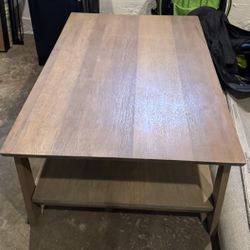 Solid wood coffee table