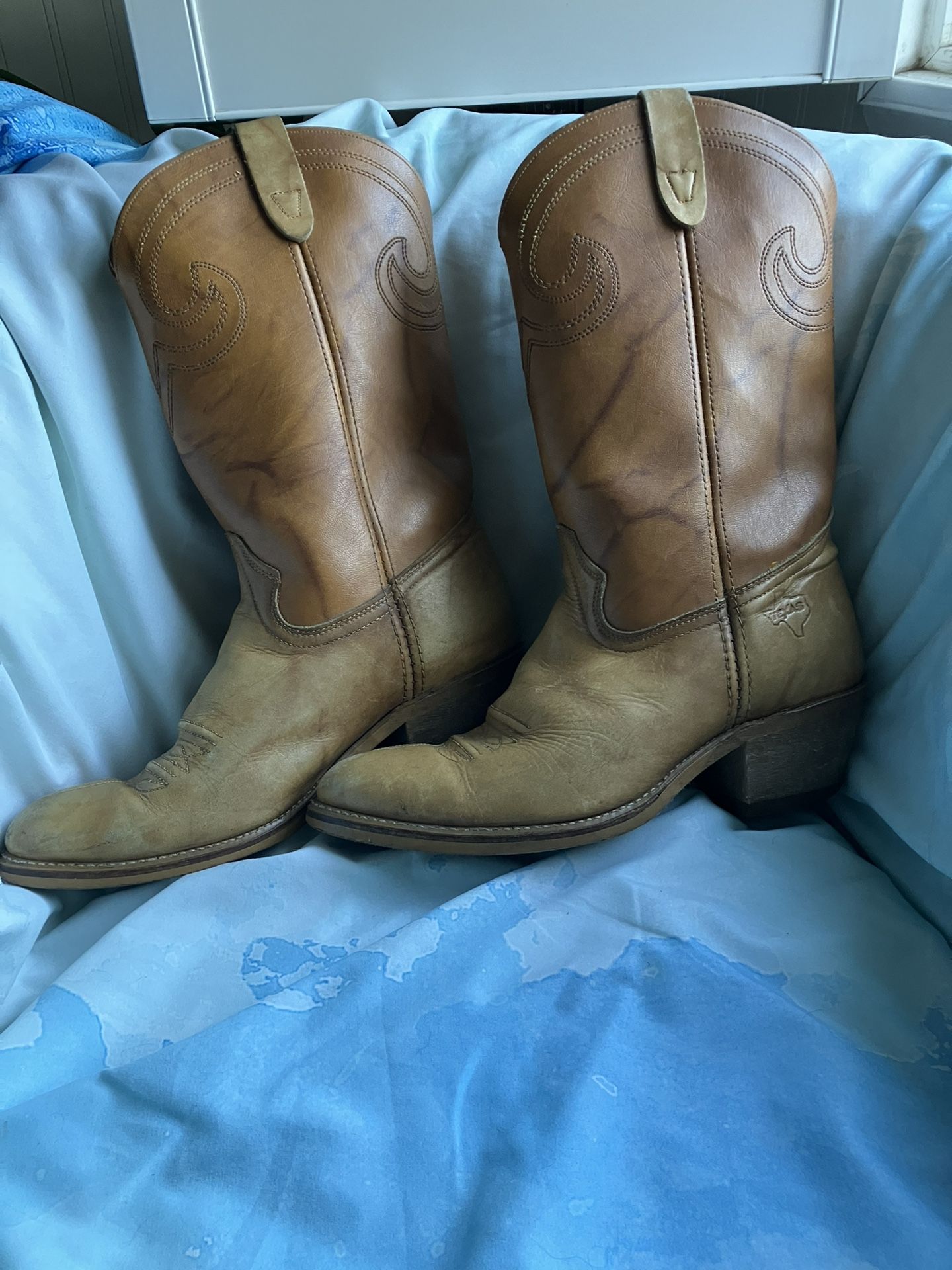 Texas Leather Cowboy Boots