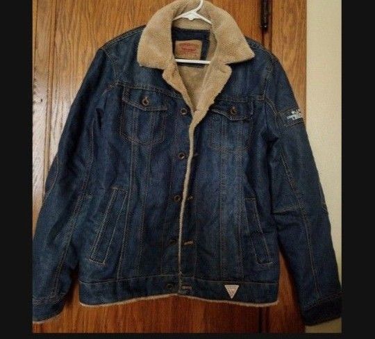 Men's Sherpa Lined Denim Jacket