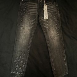 Purple Jeans Black Size 32