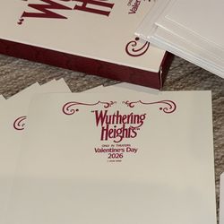 Wuthering Heights 2026 Film Promo Merch  Stationary: Exclusive Rare Collectible    FAST SHIP  10 envelopes  10 sheets of paper  In exclusive box.   Pa