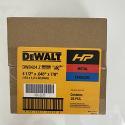 DEWALT DW8424Z Cutting Wheels 25-Pack *SEALED* (4-1/2" Metal / Stainless)