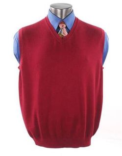 NEW EDDIE BAUER Sweater Vest Sz. XL Dark Red Supima Pima Cotton