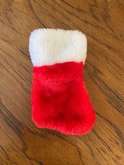 Adorable Like New Mini Red and White Christmas Stocking