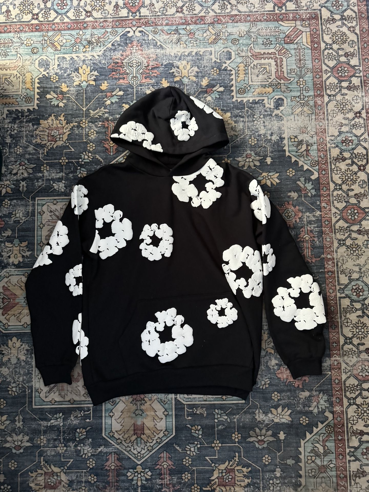 Black denim tears hoodie  Size L (NO TRADES) 