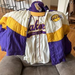 Lakers Jacket , Jersey , Hat , 1990s