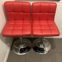 Red bar stools 