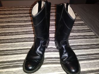 women's black boots size 6 old west brand genuine leather