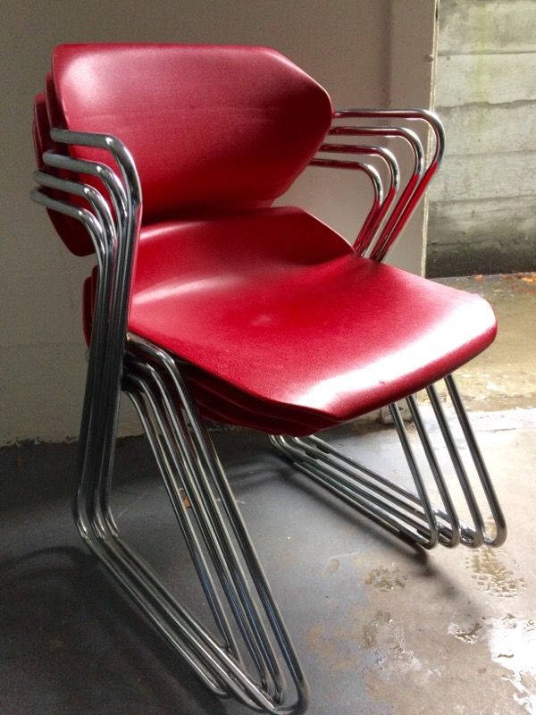Mid Century Acton stacker Chairs!