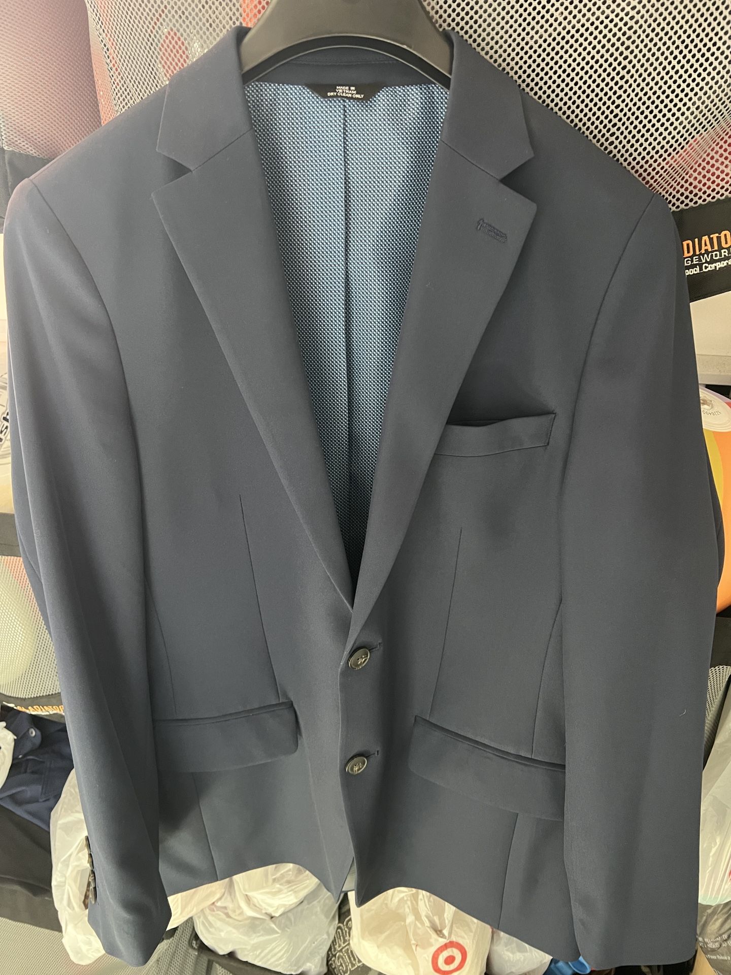 Men’s Size 38R Blazer Jacket Navy Blue