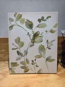 Botanical Green Canvas Wall Art – Modern Organic Decor