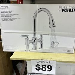 Kohler Oresund Pull-Down Bridge Kitchen Faucet