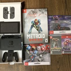 Nintendo Switch Game Metroid Dread Special Prime 4 Amiibo Emmi Viola Console 2 X
