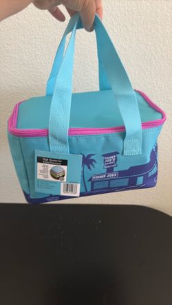 Trader Joe's Mini Insulated Lunch Bag New Blue And Purple summer edition 2026