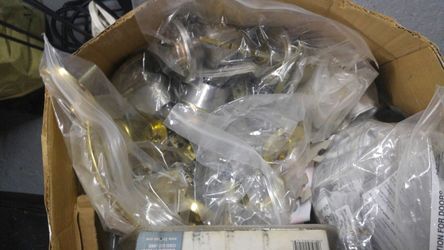 Box of door knobs