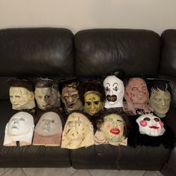 Halloween Masks Michael Myers Leatherface  Texas Art the Clown Terrifier Freddy Eml Street Frankenstein Saw Billy