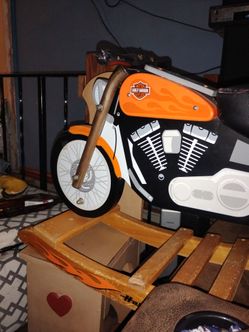 Custom Harley-Davidson black and orange  motorcycle rocker