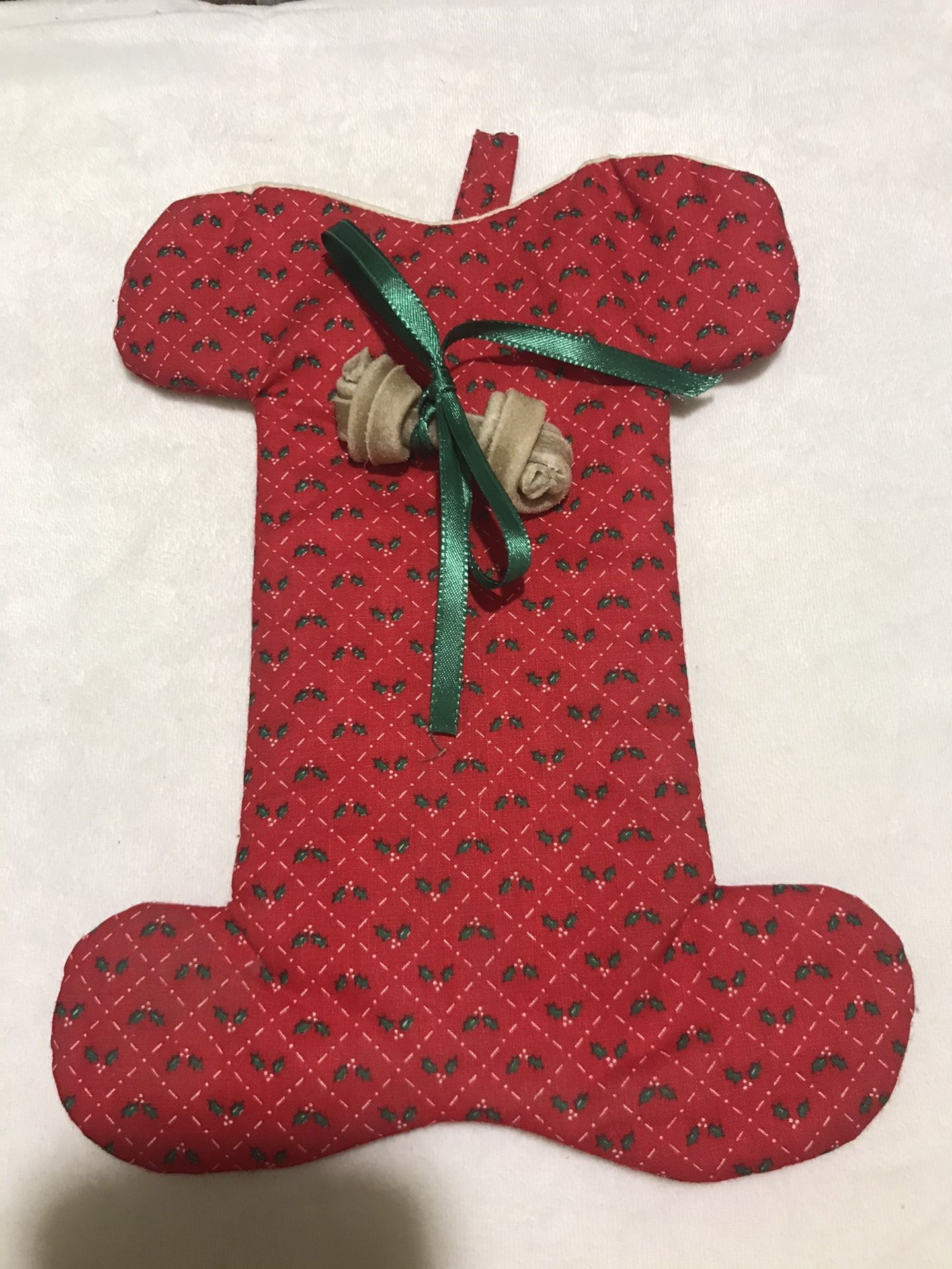 Vintage Dog Christmas Stocking