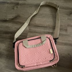 Pink And Brown Makeup Bag 