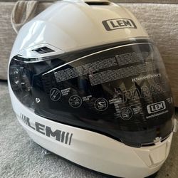LEM Full Face Motorcycle Helmet White Size XL