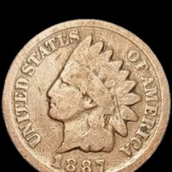 1887 USA INDIAN HEAD PENNY  ,A GREAT COIN FOR YOUR COLLECTION 