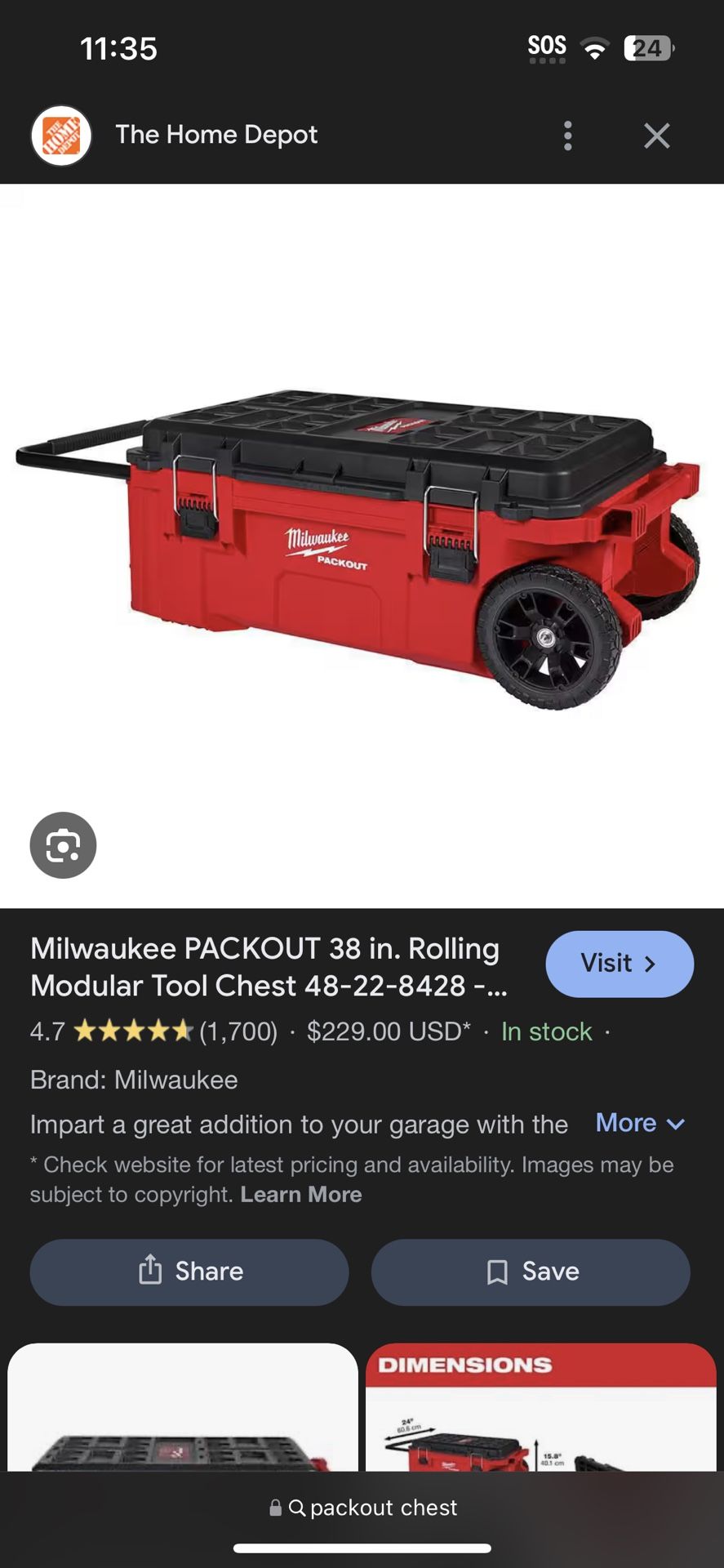 Milwaukee PACKOUT 38 in. Rolling Modular Tool Chest