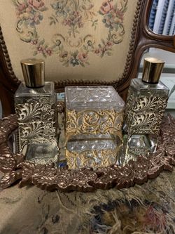 3 piece antique vanity set
