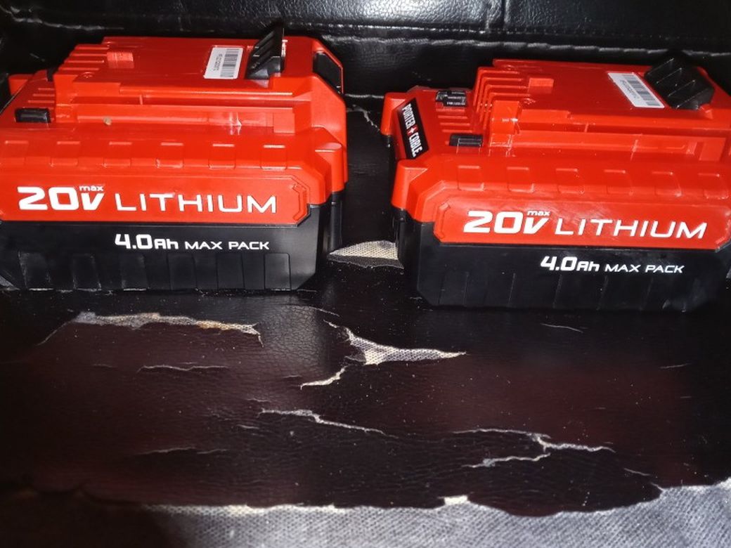 Porter & Cable 20v Lithium Bateries