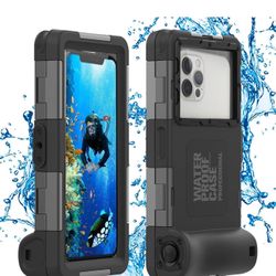 Waterproof Underwater Snorkeling Diving Phone Case for iPhone 15/14/13/12/11 Pro Max Mini Xr/X/Xs and Samsung Galaxy S24/S23/S22/S21 Ultra Plus Profes