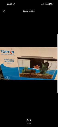Top Fin fish Tank Trapezoid (3gallon) (Aquarium/Fish Tank)