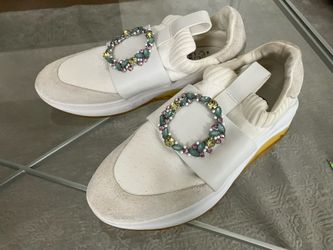 Karllagerfeld PARIS  Studded SIZE 7 Sneakers Used 