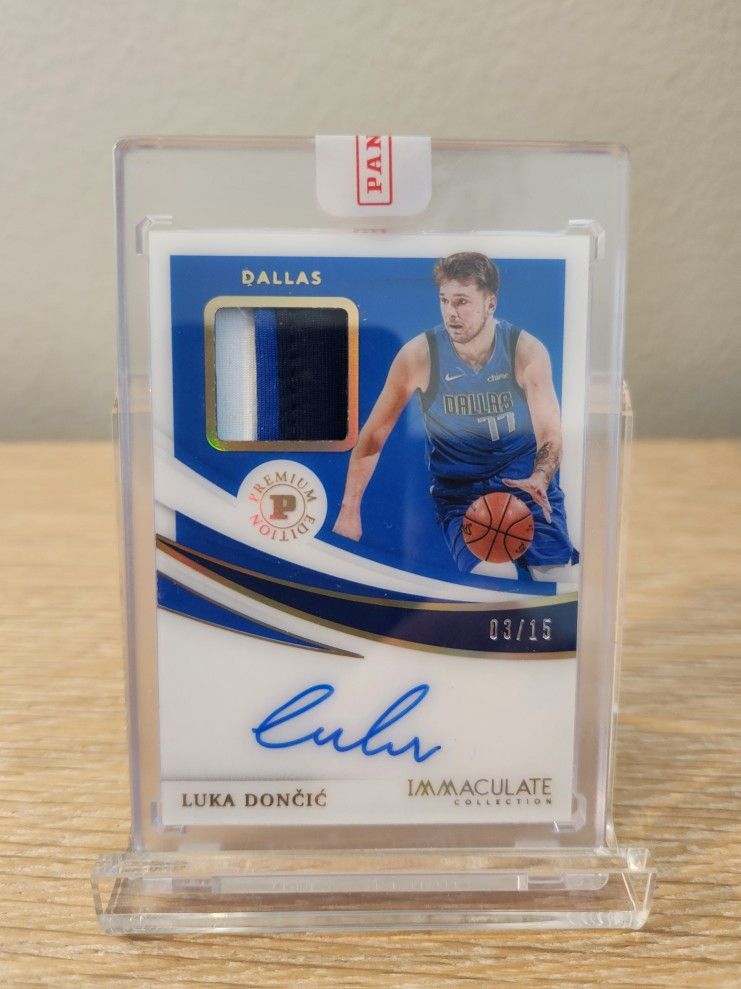 Immaculate Luka Doncic Patch Auto /15