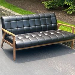Black Leather Sofa