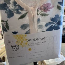 Burt's Bees Baby Unisex Beekeeper Wearable Blanket, Organic Cotton - Light Weight or Medium Weight - Newborn Essentials