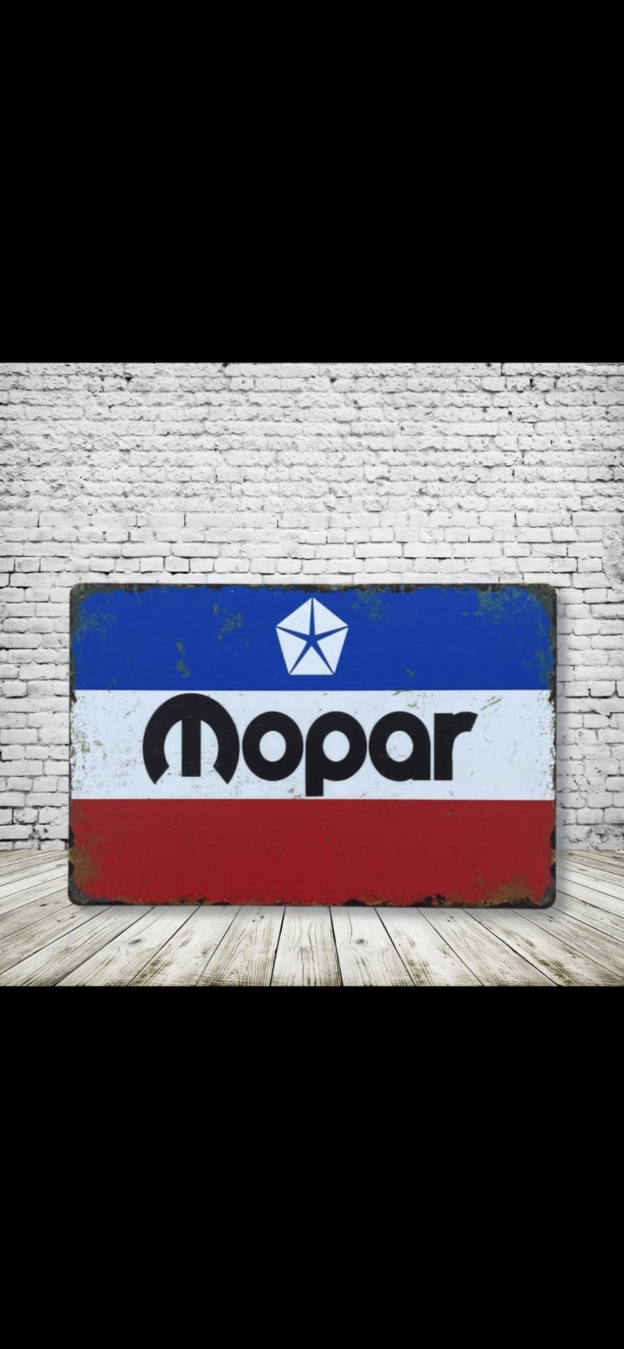 Mopar Vintage Style Antique Collectible Tin Metal Sign Wall Decor
