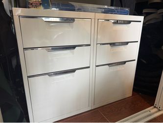 White filing cabinet
