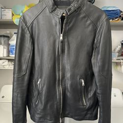 AllSaints Men’s Cora Leather Jacket - Large