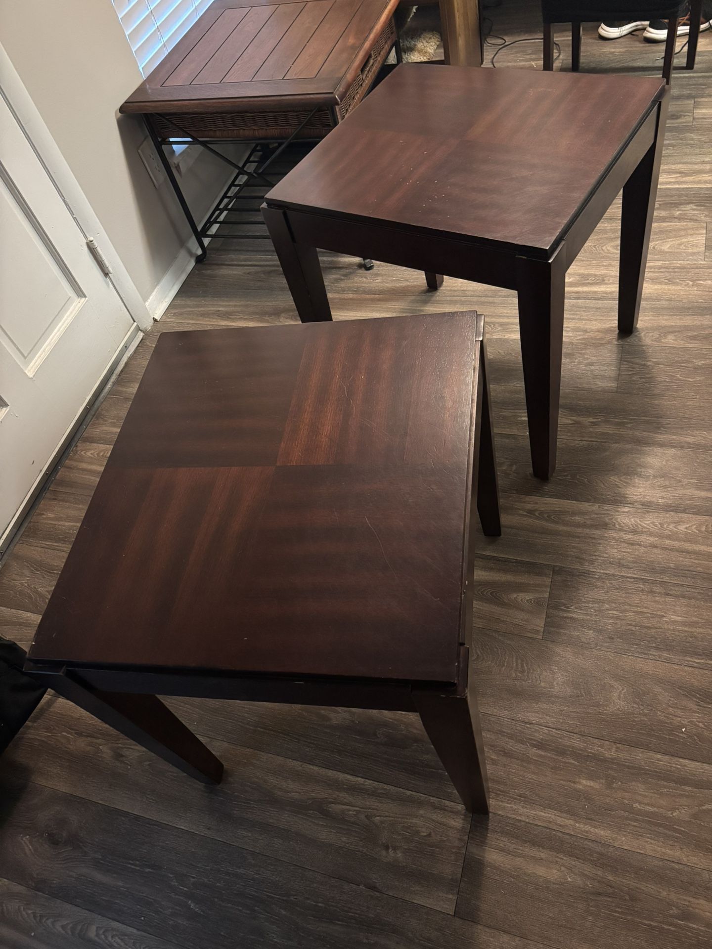 Beautiful Dark End Table Set