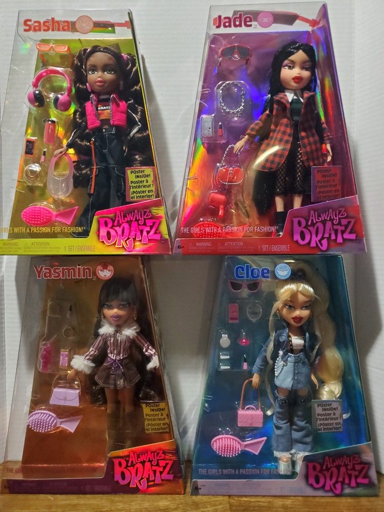 Alwayz Bratz Complete Set Cloe, Jade, Sasha, and Yasmin Set of 4 Sealed