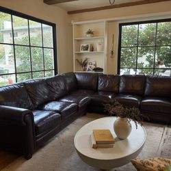 Used Brown Leather Couch