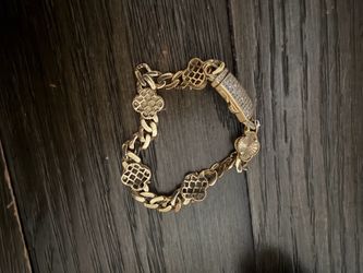 14k gold bracelet diamond lock