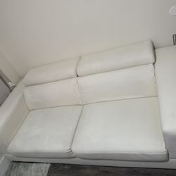 Sofa White Leather 